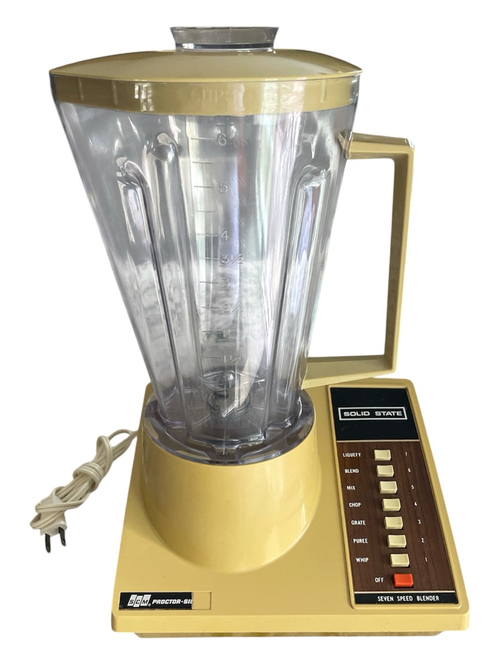 Vintage Harvest Gold 7-Speed Proctor-Silex Solid State Blender
